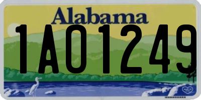 AL license plate 1AO1249