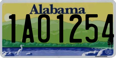 AL license plate 1AO1254