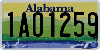 AL license plate 1AO1259