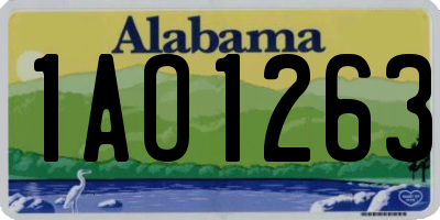 AL license plate 1AO1263