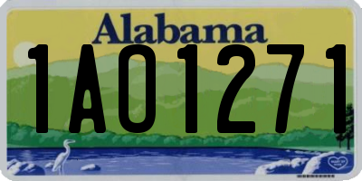 AL license plate 1AO1271