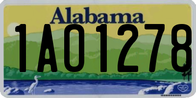AL license plate 1AO1278