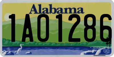 AL license plate 1AO1286