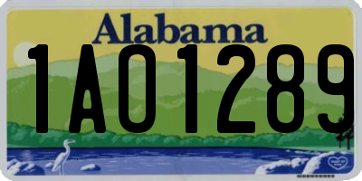 AL license plate 1AO1289