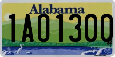 AL license plate 1AO1300