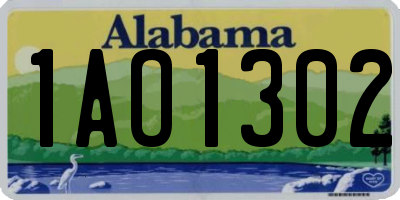 AL license plate 1AO1302