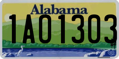 AL license plate 1AO1303