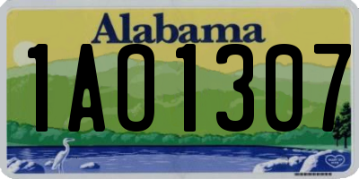 AL license plate 1AO1307