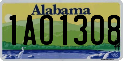 AL license plate 1AO1308