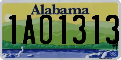 AL license plate 1AO1313