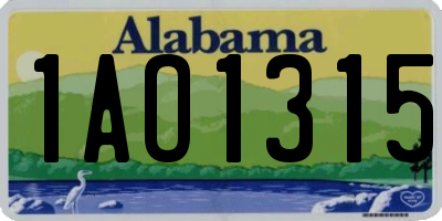 AL license plate 1AO1315