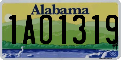 AL license plate 1AO1319