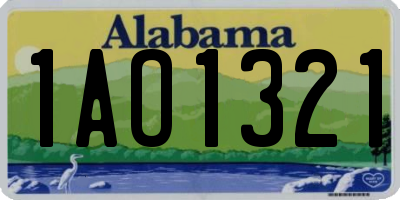 AL license plate 1AO1321