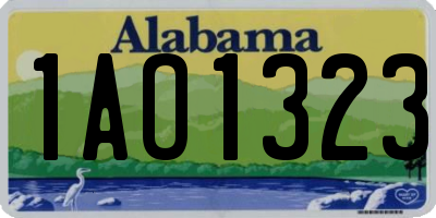AL license plate 1AO1323