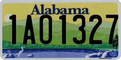 AL license plate 1AO1327