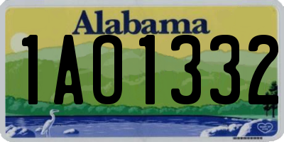 AL license plate 1AO1332