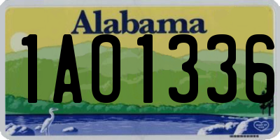 AL license plate 1AO1336