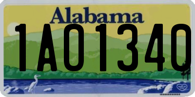AL license plate 1AO1340