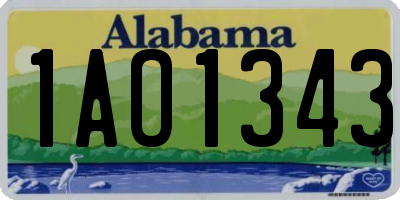 AL license plate 1AO1343