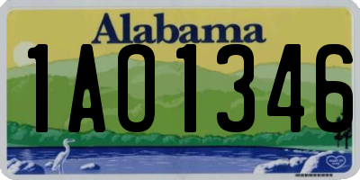 AL license plate 1AO1346