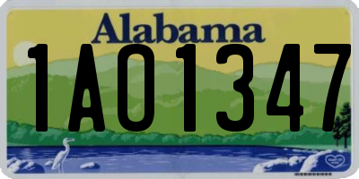 AL license plate 1AO1347
