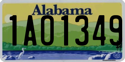 AL license plate 1AO1349