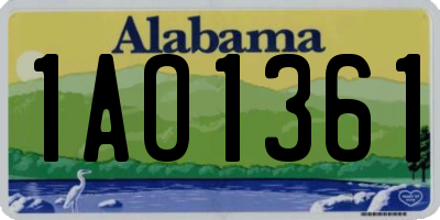 AL license plate 1AO1361