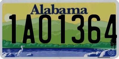 AL license plate 1AO1364