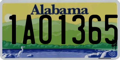 AL license plate 1AO1365