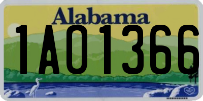 AL license plate 1AO1366