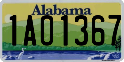 AL license plate 1AO1367