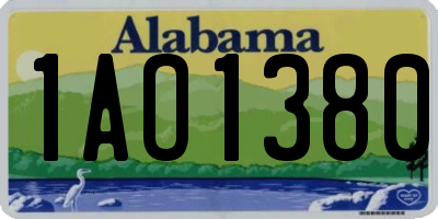 AL license plate 1AO1380