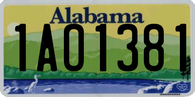 AL license plate 1AO1381
