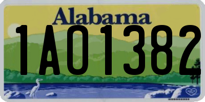 AL license plate 1AO1382