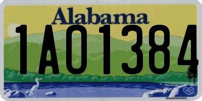 AL license plate 1AO1384