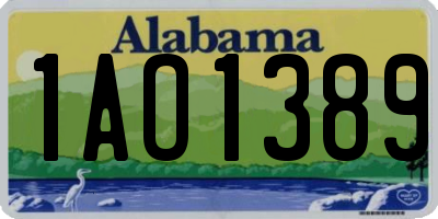 AL license plate 1AO1389