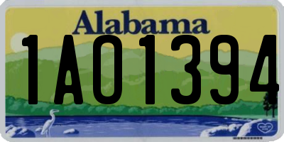 AL license plate 1AO1394