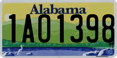 AL license plate 1AO1398
