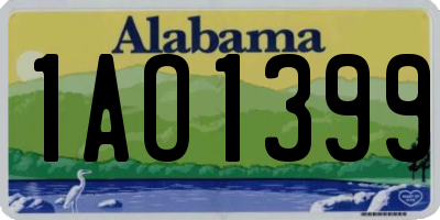 AL license plate 1AO1399