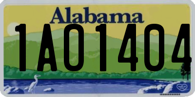 AL license plate 1AO1404