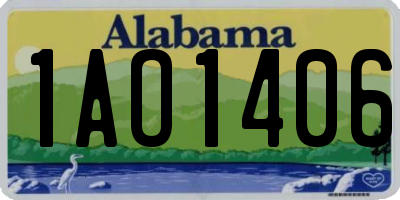 AL license plate 1AO1406