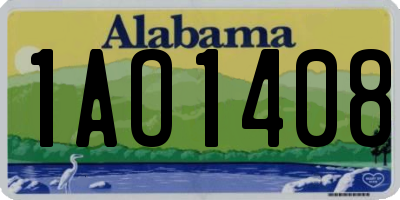AL license plate 1AO1408