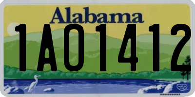 AL license plate 1AO1412