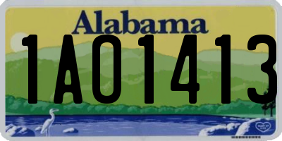 AL license plate 1AO1413
