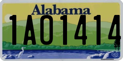 AL license plate 1AO1414