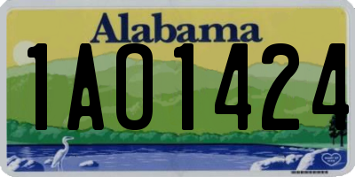 AL license plate 1AO1424