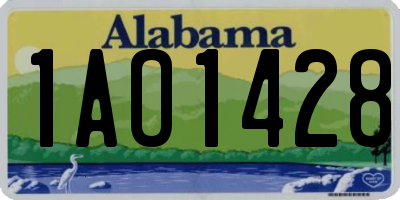AL license plate 1AO1428