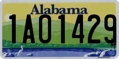 AL license plate 1AO1429