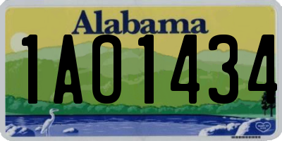 AL license plate 1AO1434