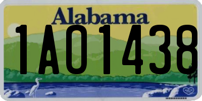 AL license plate 1AO1438